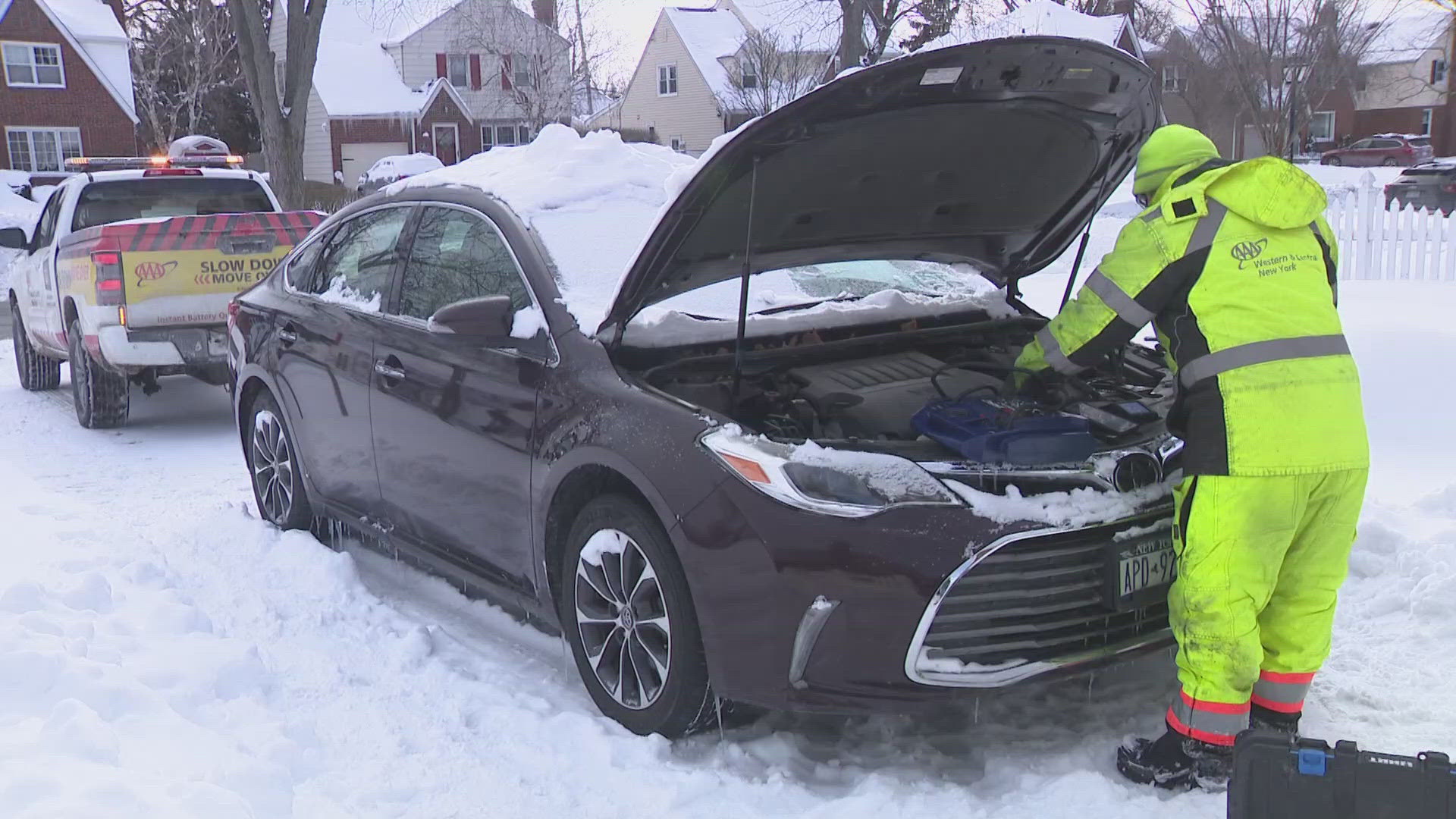 Extreme cold conditions pushes more roadside assistance calls for AAA