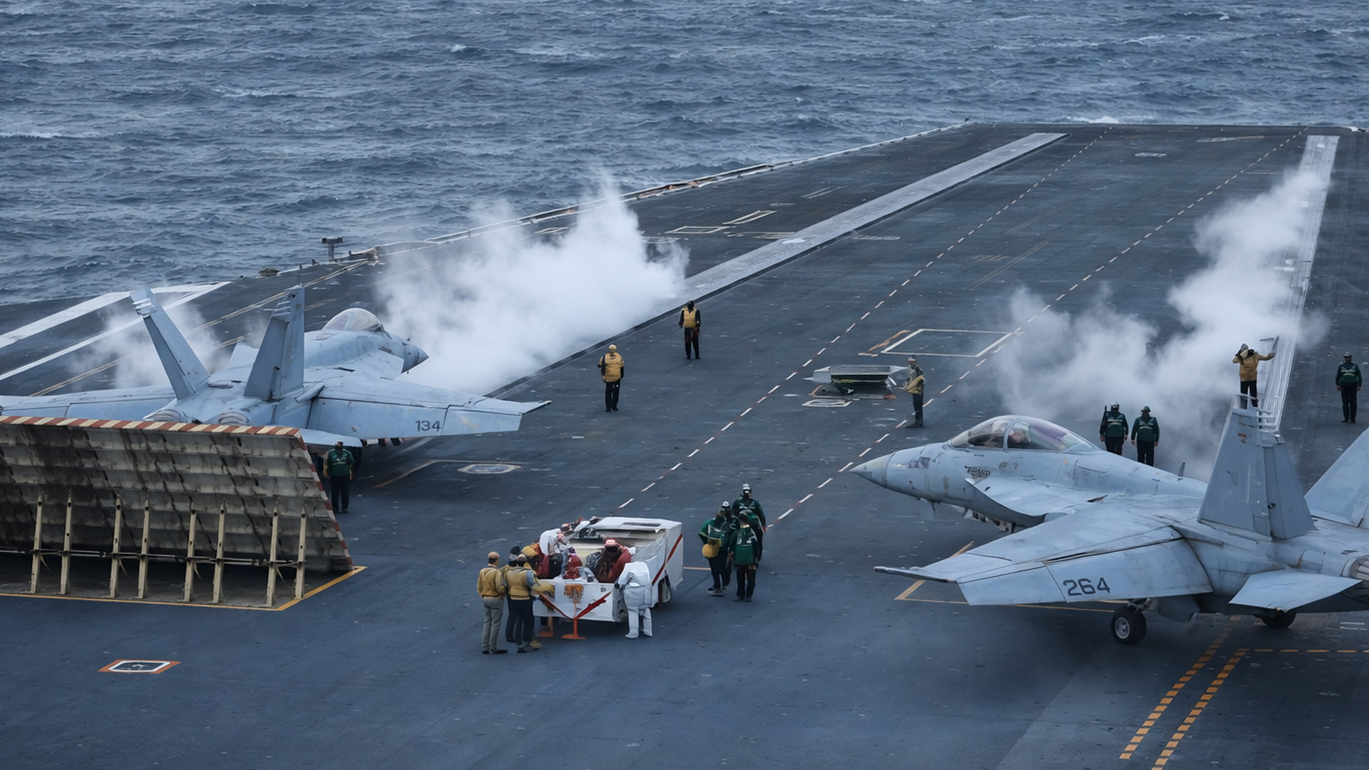 Carrier flight ops underway in the Atlantic