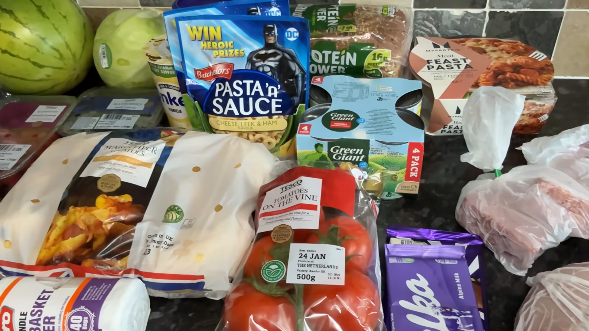 What a typical UK family buys for groceries