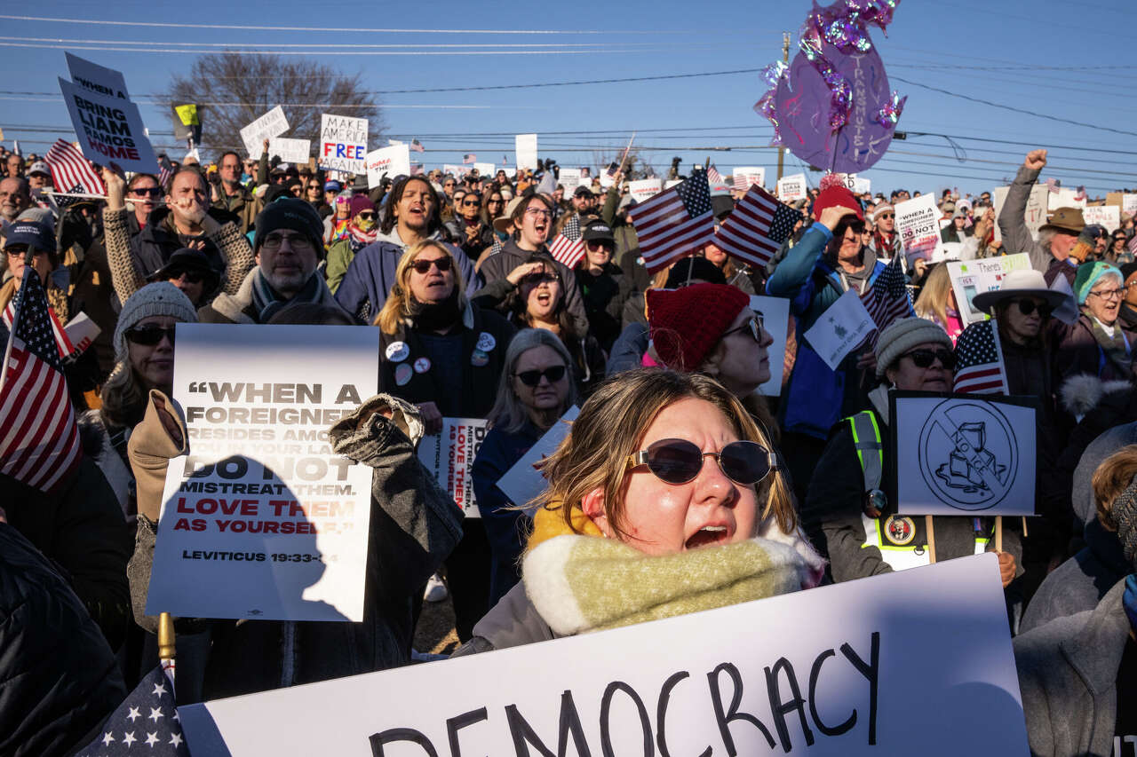 Thousands gather at Stop ICE rally in Austin. See the photos as James ...