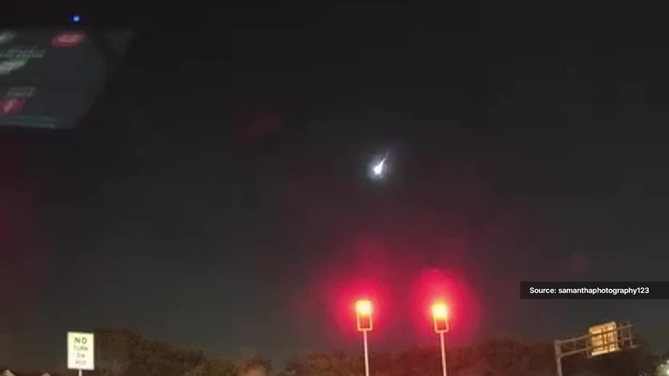 Mysterious white fireball scene over Central Florida skies