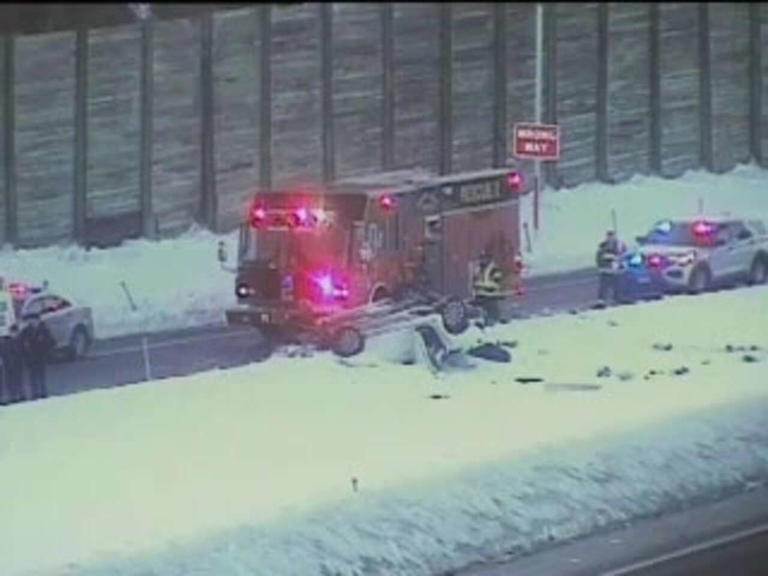 Windsor off-ramp on Interstate 91 north reopens after rollover crash ...
