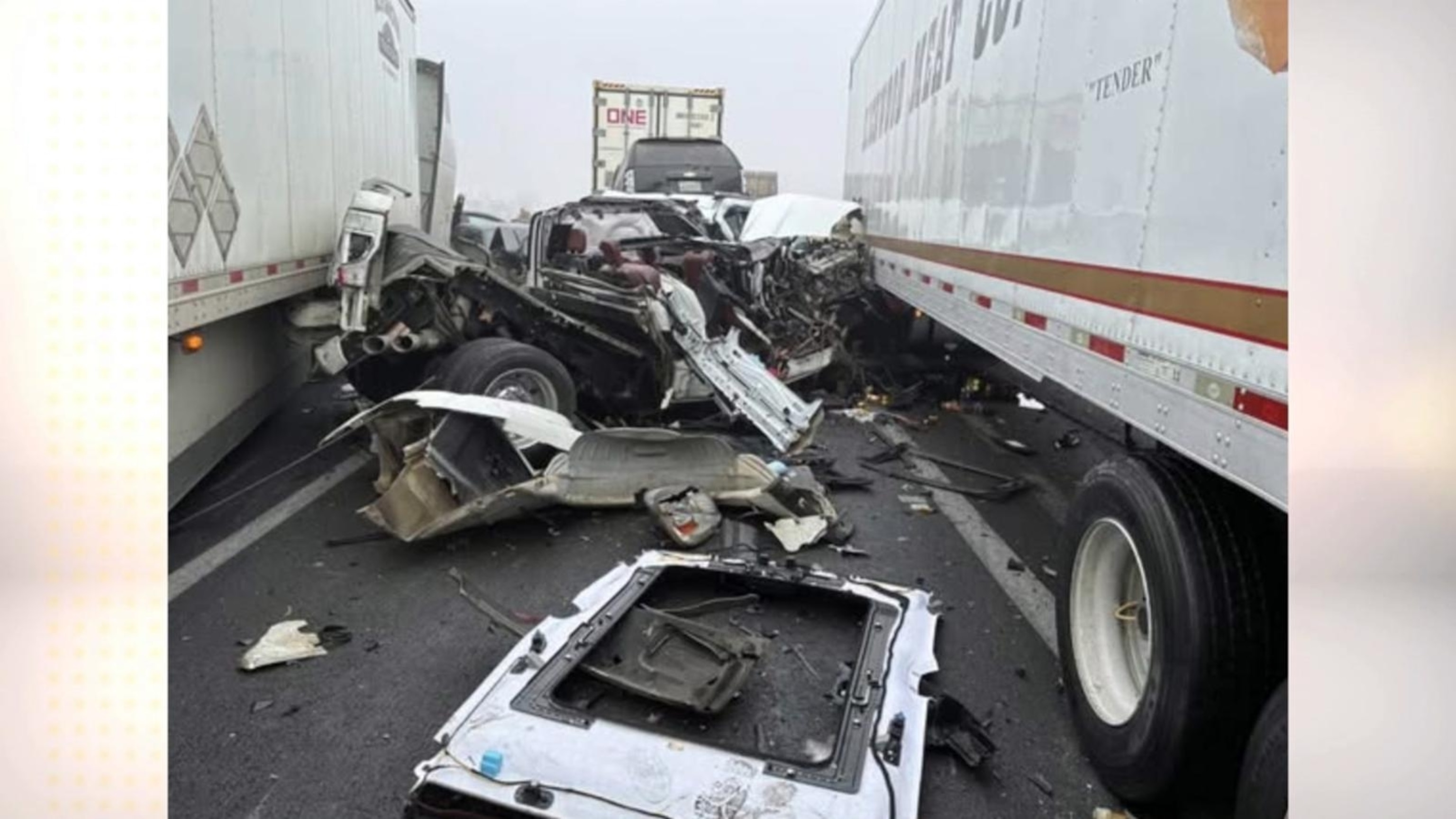 Massive car pileup on California highway