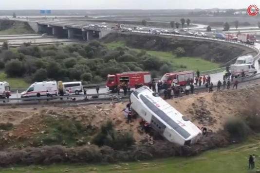 It’s understood some passengers were thrown out of the coach during the horror crash