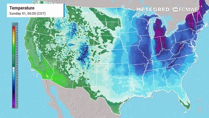 Arctic air keeps coming early this week across the eastern half of the ...