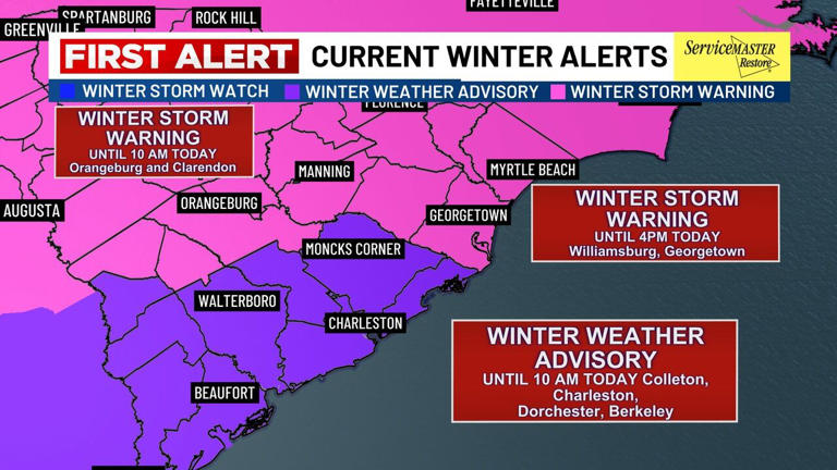 First alert: Significant winter storm brings heavy snow to Lowcountry ...