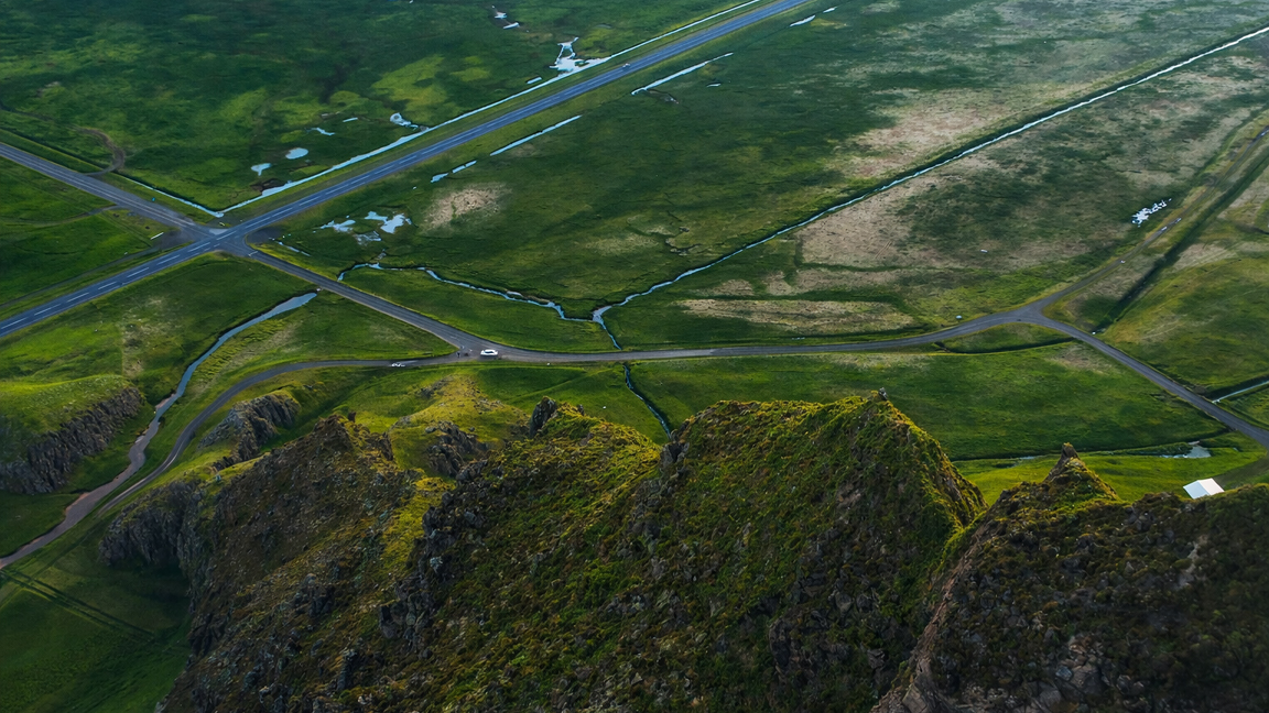 A scenic route through the valley