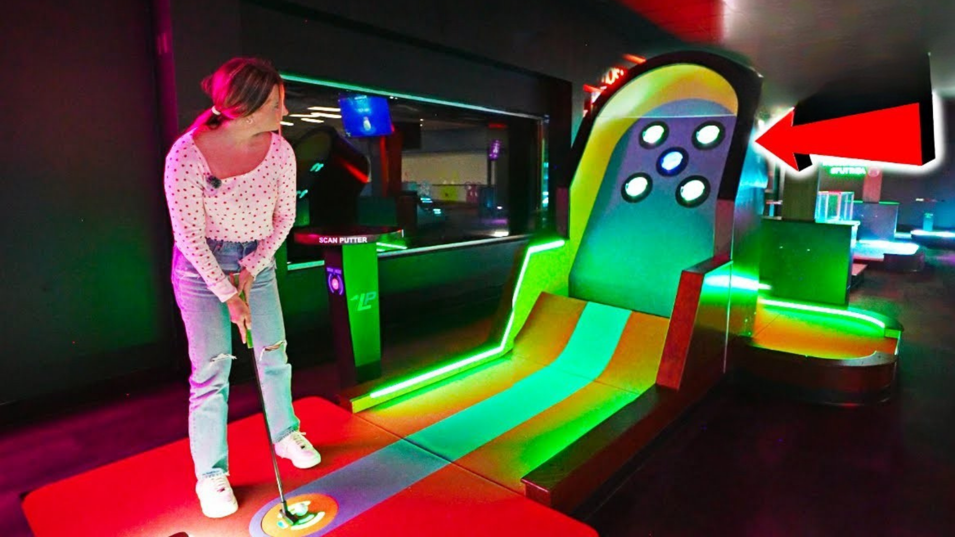 Crazy high tech mini golf!