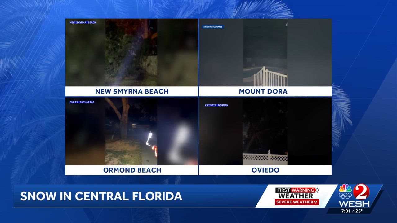 Photos, videos show an icy morning in Central Florida with temps in the 20s