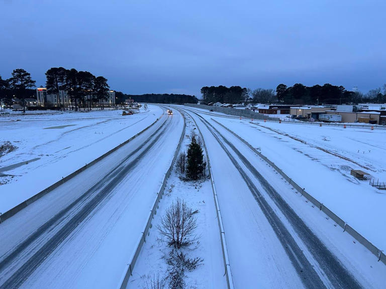 Many highways clear, but major roads still covered in snow