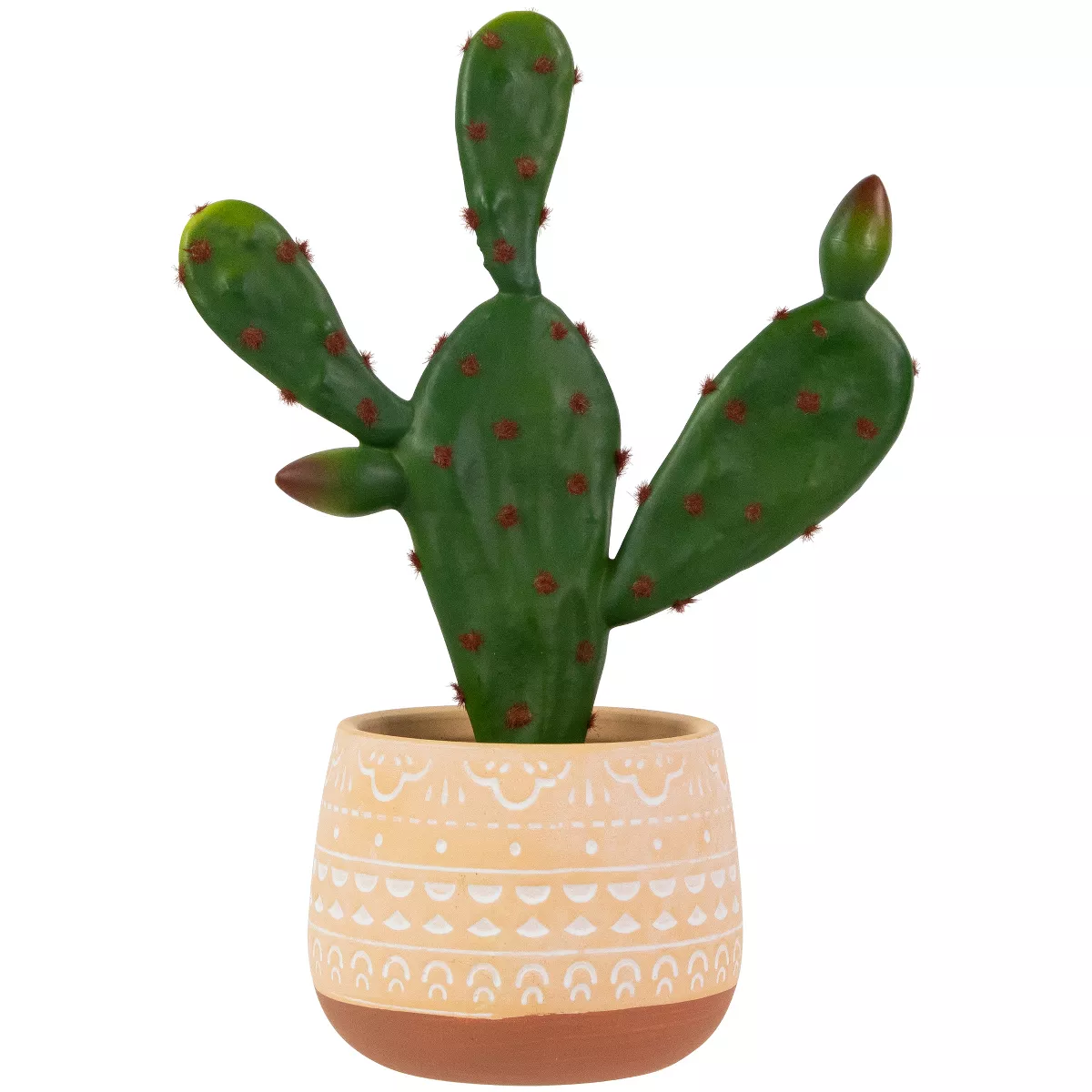 Northlight Real Touch™ Artificial Green and Red Potted Floral Cactus - 9.5