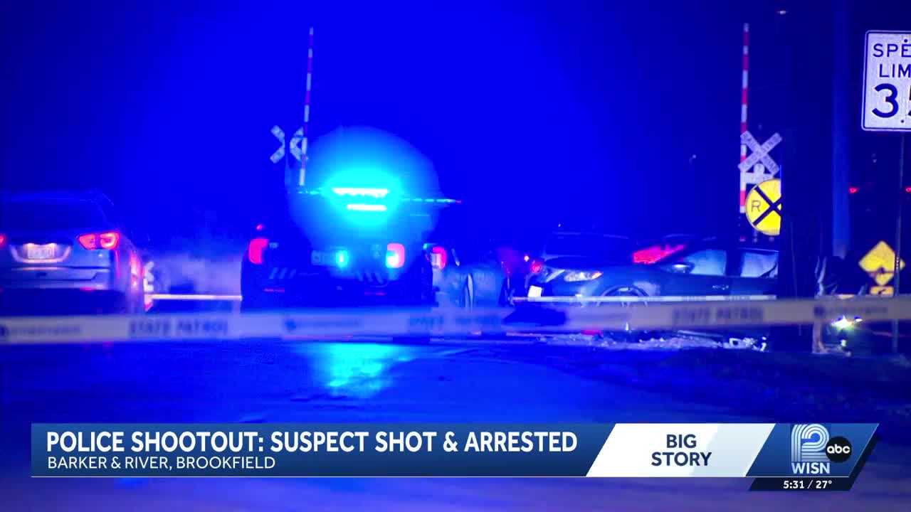 Man injured in shootout with Brookfield police after crash