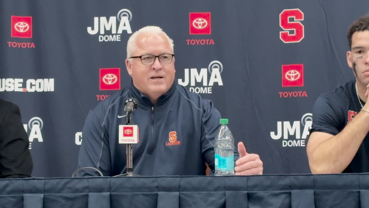 Gary Gait after Syracuse lacrosse's win over Boston University