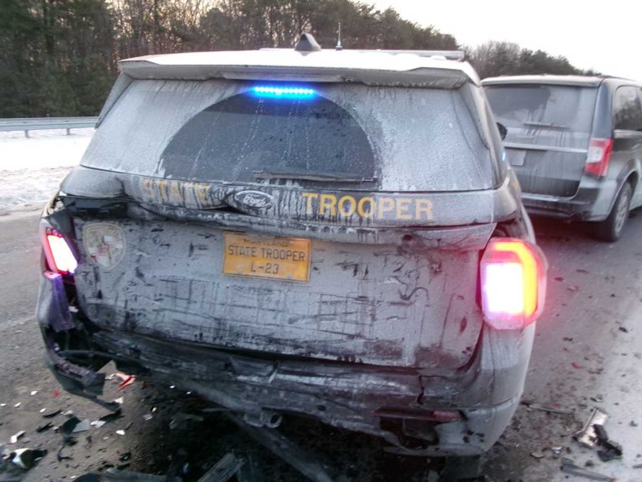 Maryland trooper hit during traffic check, driver arrested for ...