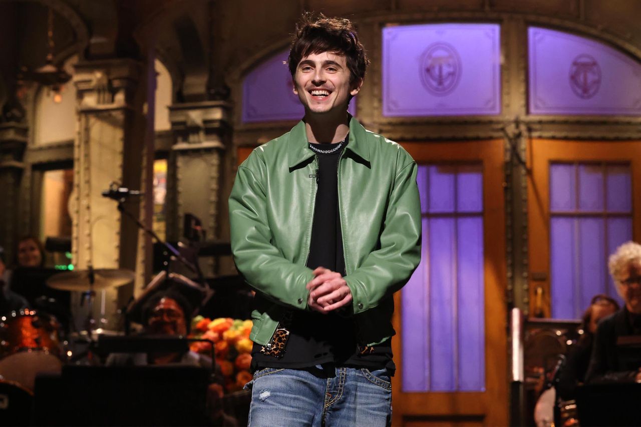 Timothée Chalamet hosts 'SNL' in January 2025 Will Heath/NBC via Getty