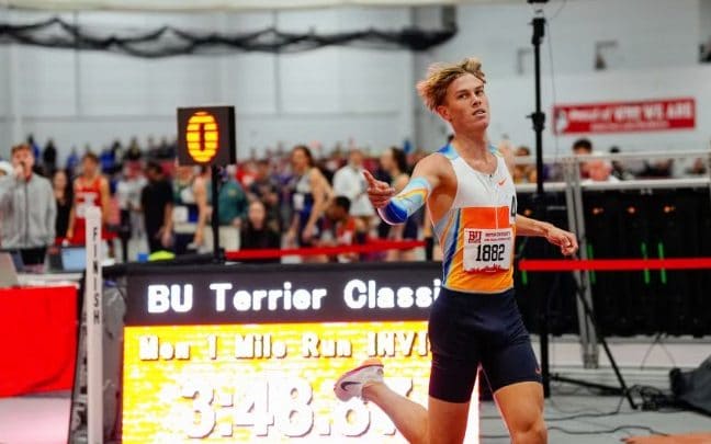 Watch: Schoolboy smashes world record for fastest mile by junior athlete<br><br>