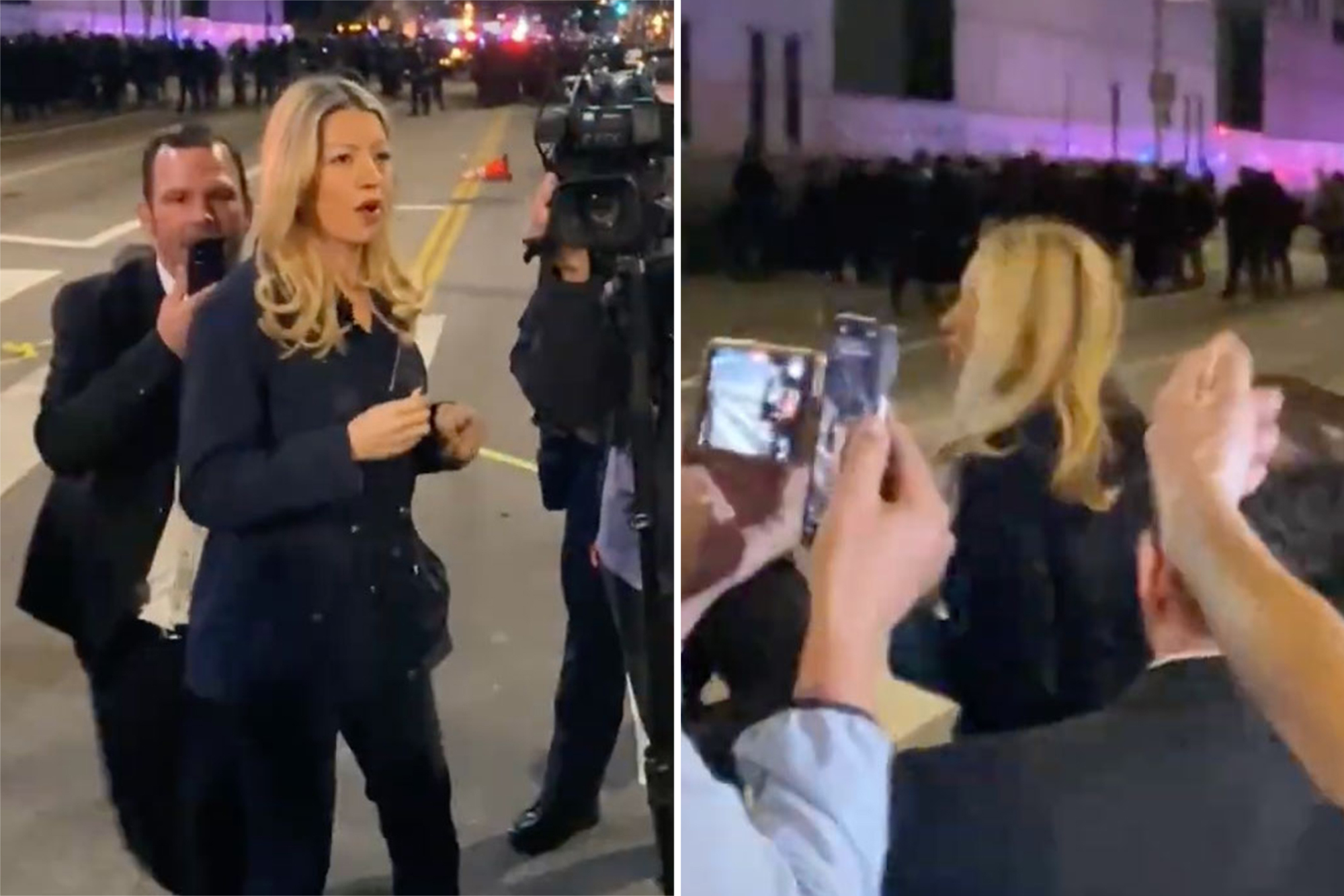 Masked agitators mob female reporter during DTLA anti-ICE protests, try ...