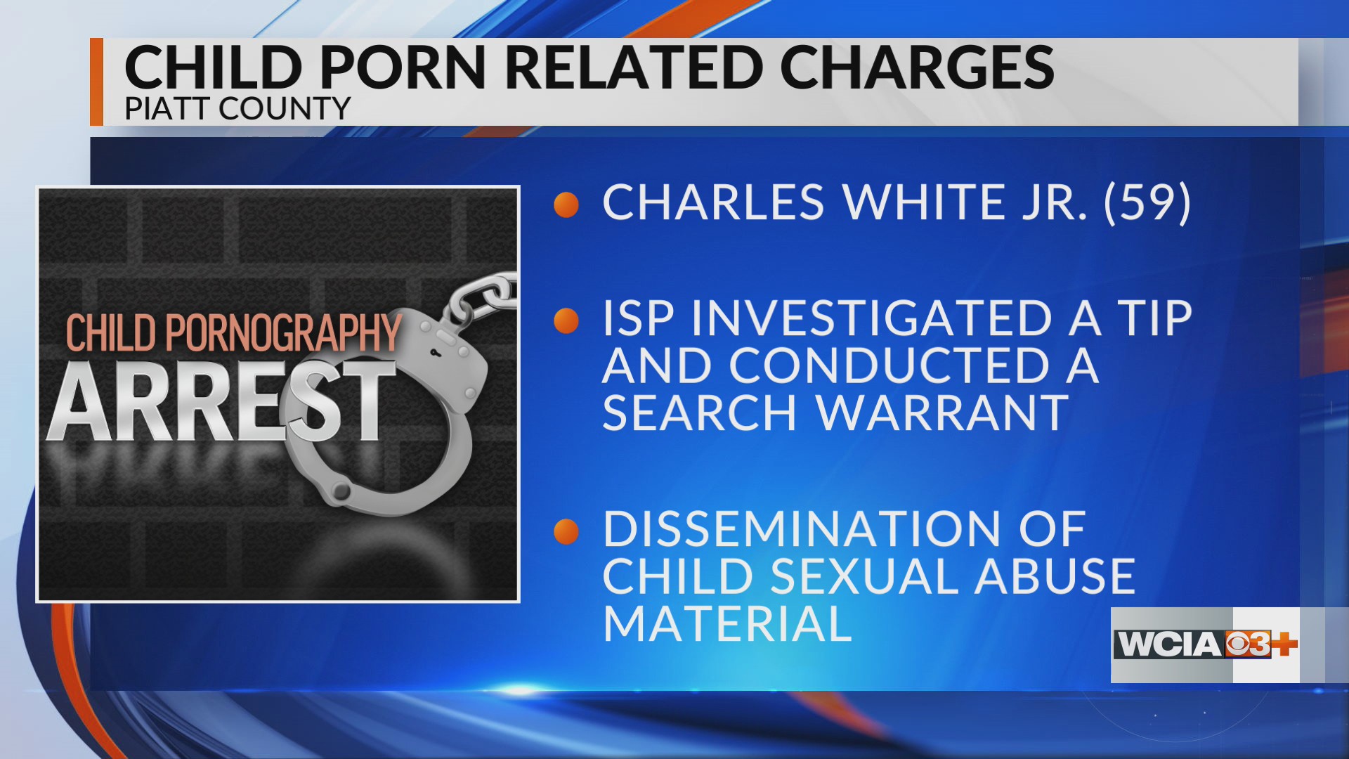 Bement man arrested on child porn charges following State Police operation