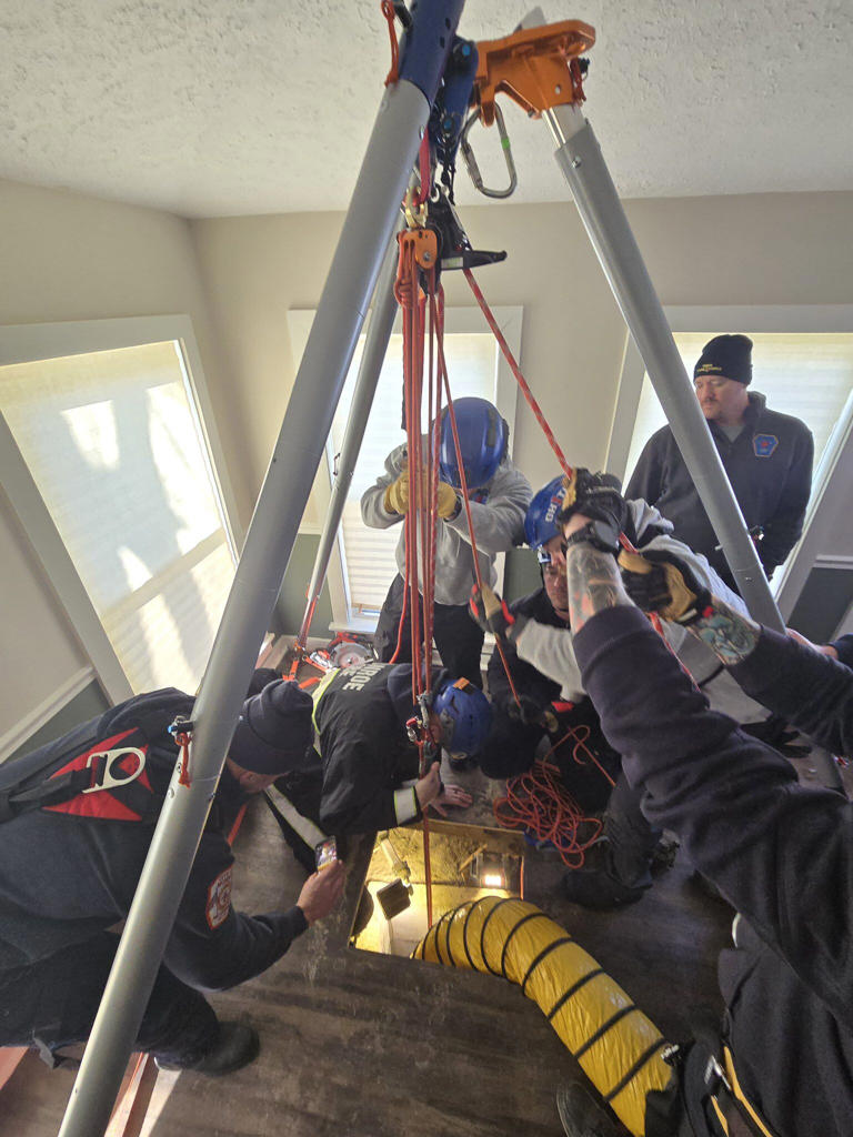 First responders rescue dog that fell down deep well