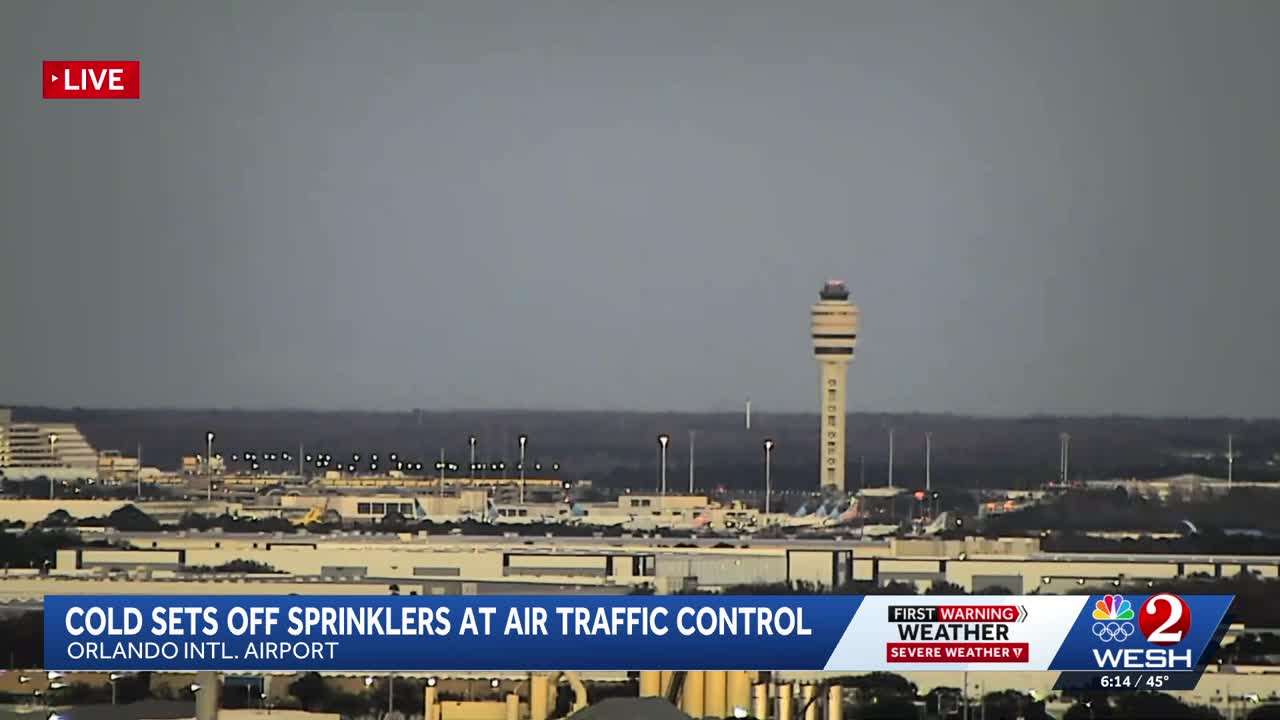 Cold weather triggers fire sprinklers at MCO causing evacuation