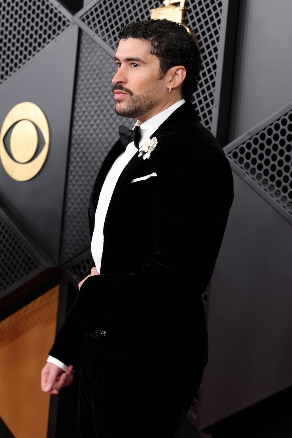 Bad Bunny puts a twist on the classic tux on Grammys 2026 red carpet