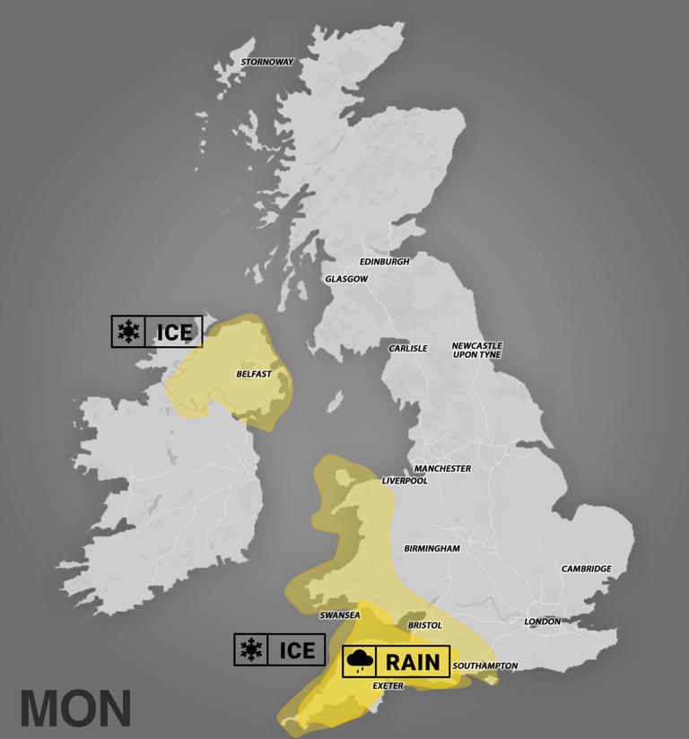 Drivers warned of treacherous icy roads and thick fog in wake of Storm ...