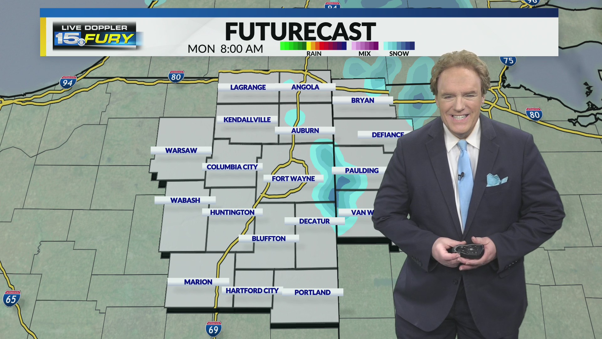 Light snow or flurries possible