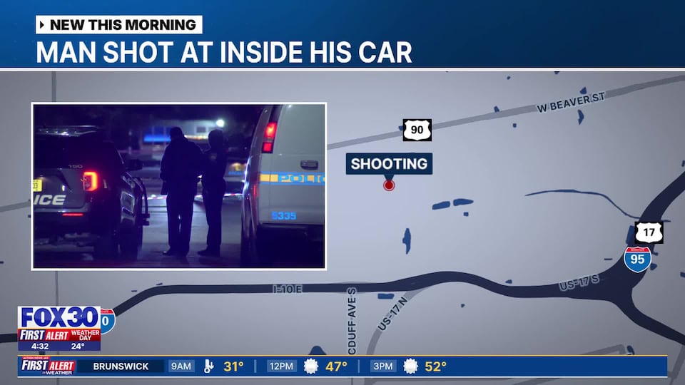 Man shot multiple times while sitting in car, crashes into pole in ...