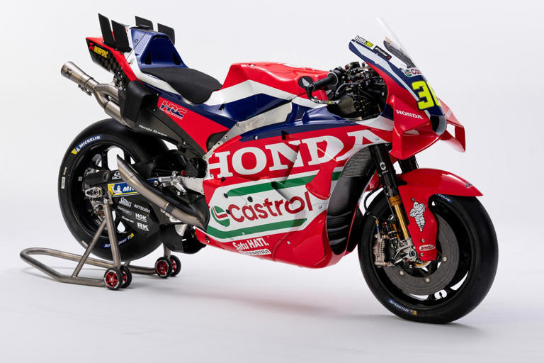 ホンダMotoGP、2026年シーズンのマシンカラーリングを発表。トリコロールカラーが今年も継続