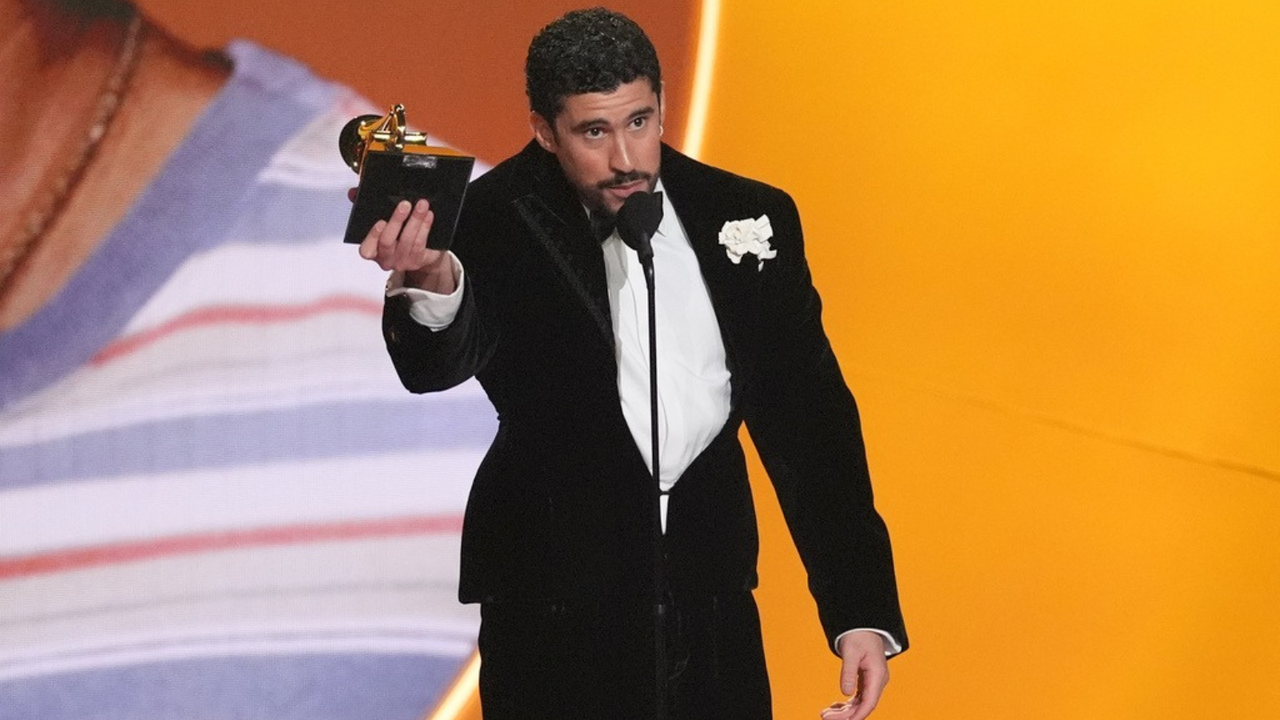 Introducing Bad Bunny, the recipient of the 2026 Grammy Award for Album ...