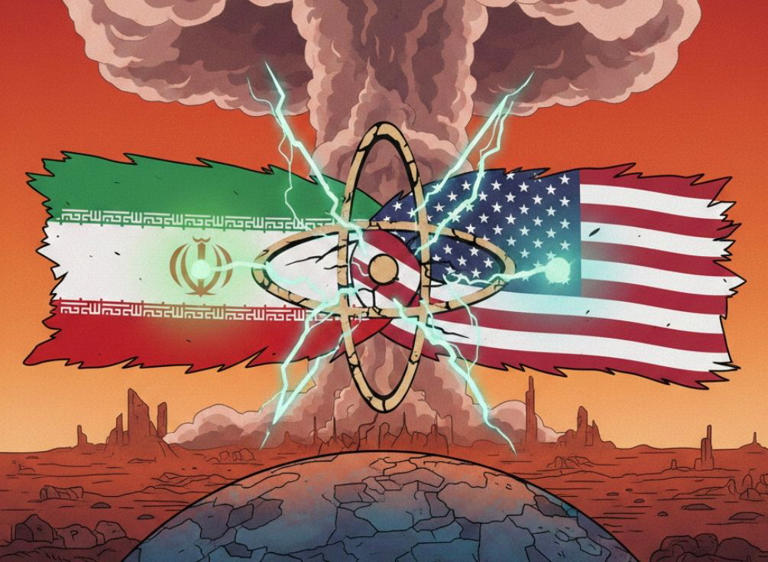 Ilustrasi ketegangan antara Iran dan AS. (Freepik)