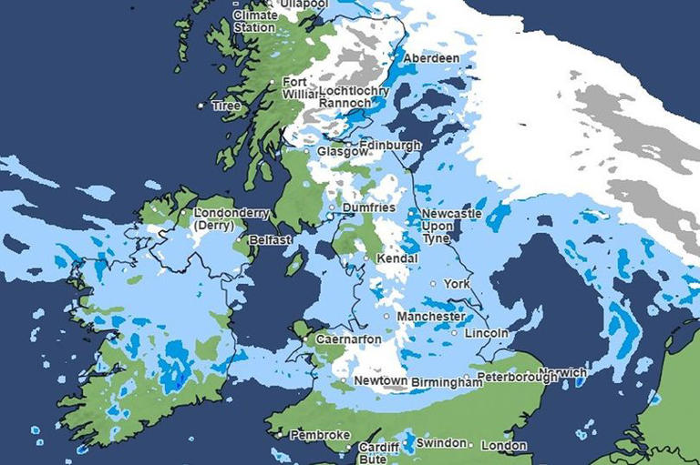 Met Office UK weather maps show where and when snow will hit this week