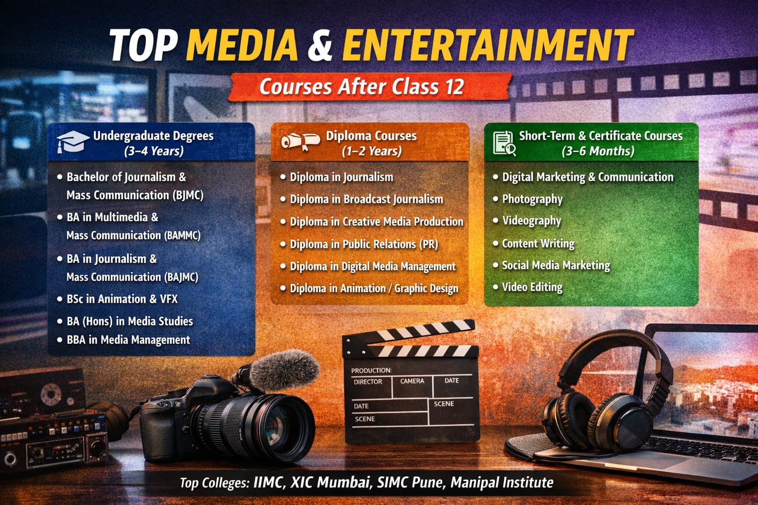 ABP course guide: Best media and entertainment courses after class 12