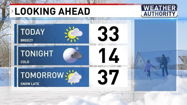 Cold start to week ahead of more snow chances in Baltimore