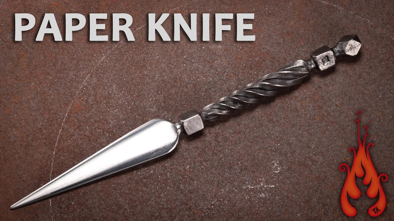 Made from scrap steel - how to make a forged letter opener