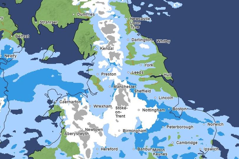All the places in England forecast for snow this week according to Met ...