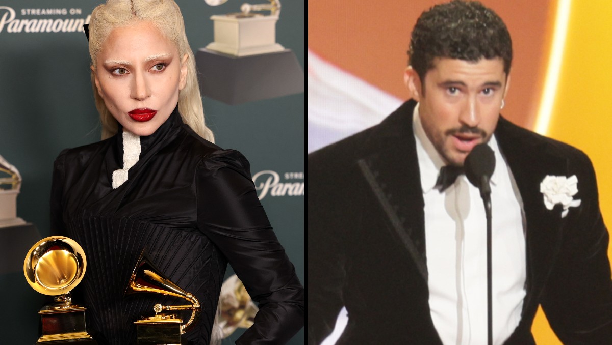 Lady Gaga llora Grammy,Bad Bunny Grammy Álbum del Año,reacción Lady Gaga Bad Bunny,Lady Gaga Grammy 2026,Bad Bunny histórico Grammy,video Lady Gaga Grammy