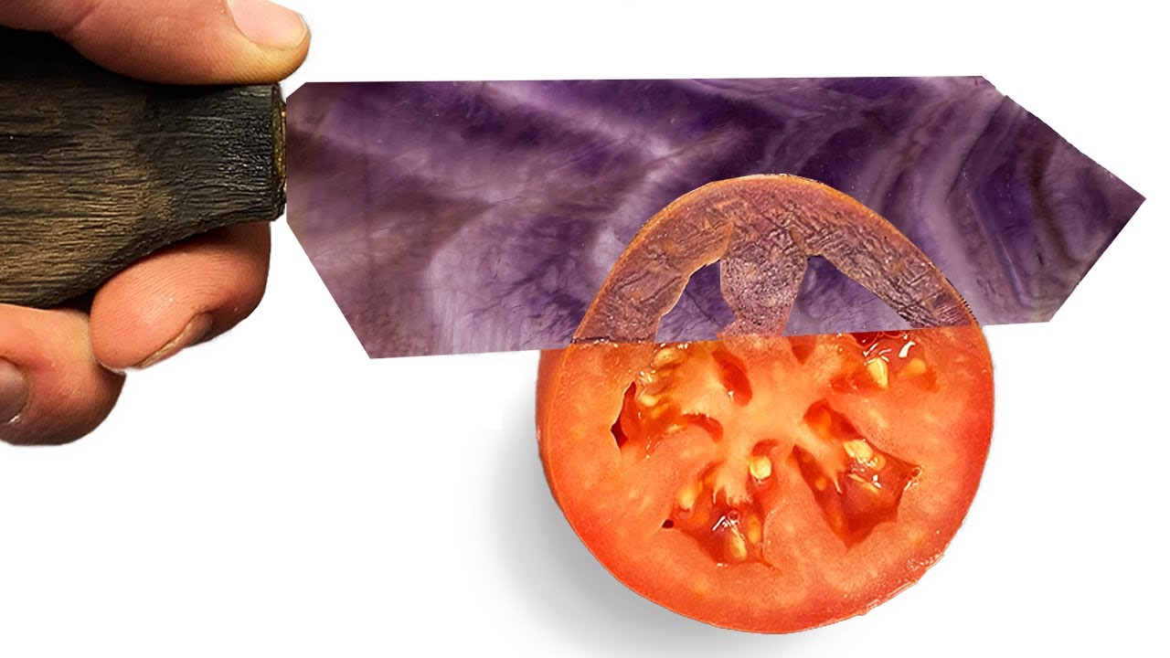 World's sharpest amethyst knife