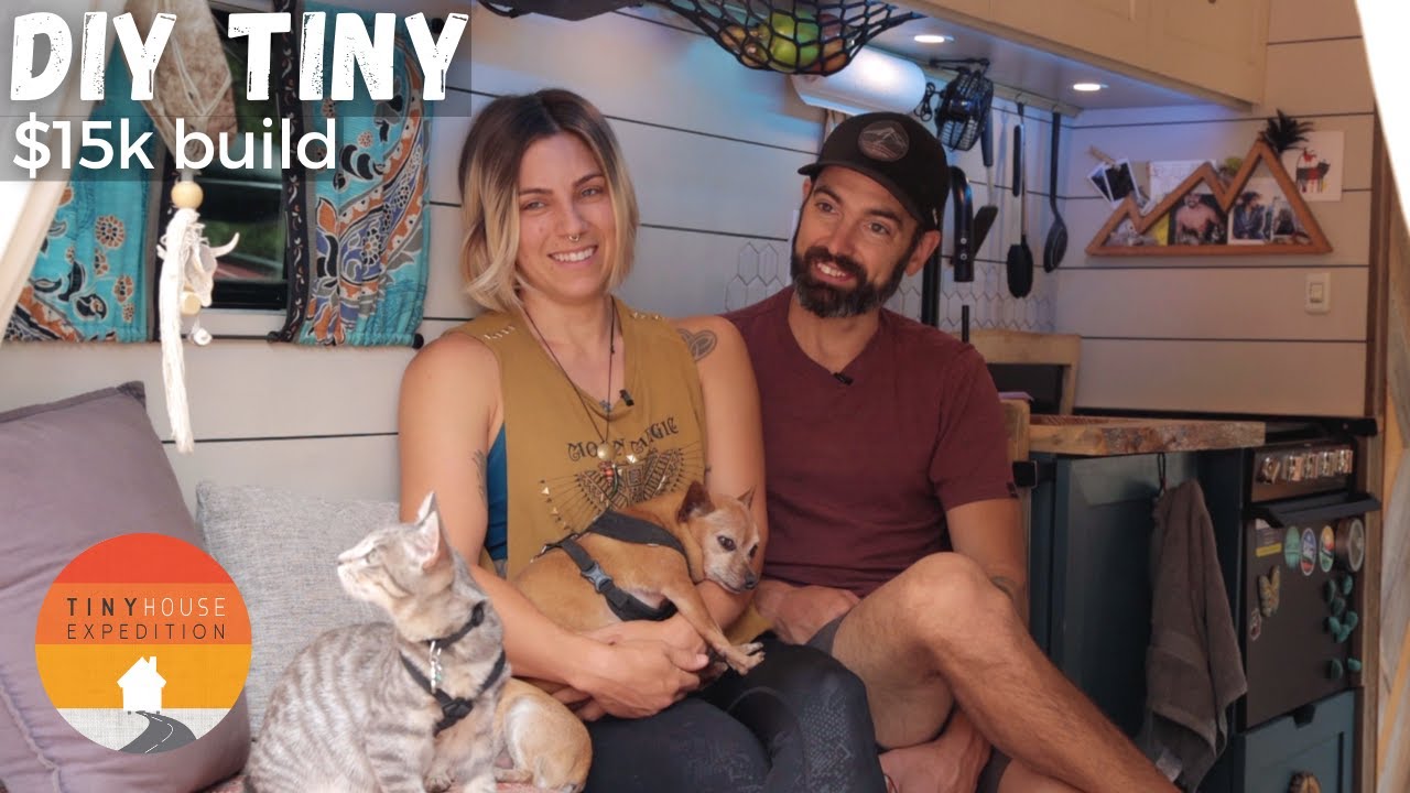 Rock climbers' amazing $15k DIY van tiny home - freeing nomadic life