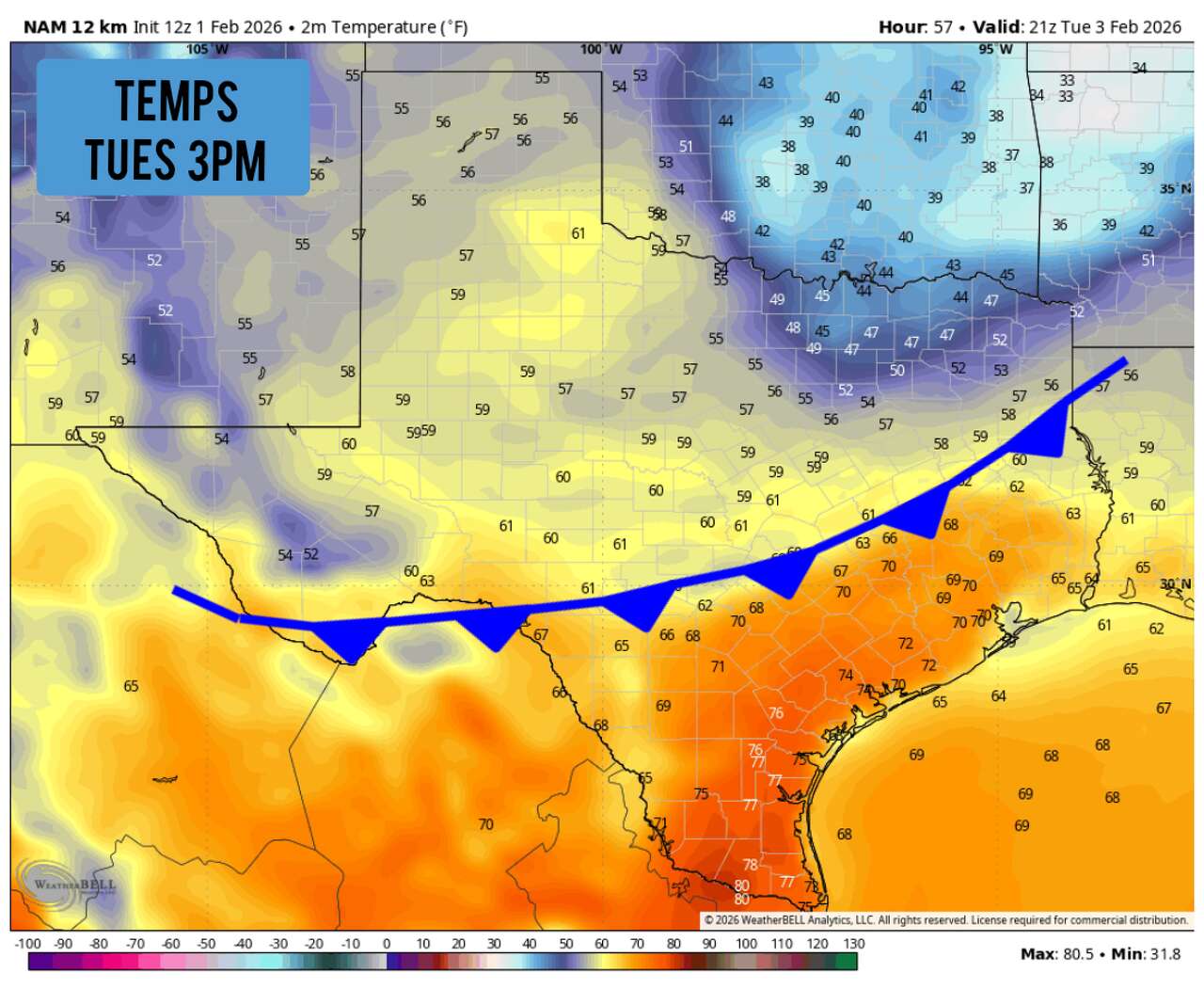 It's warming up in South Texas, but here's when the next cold front arrives