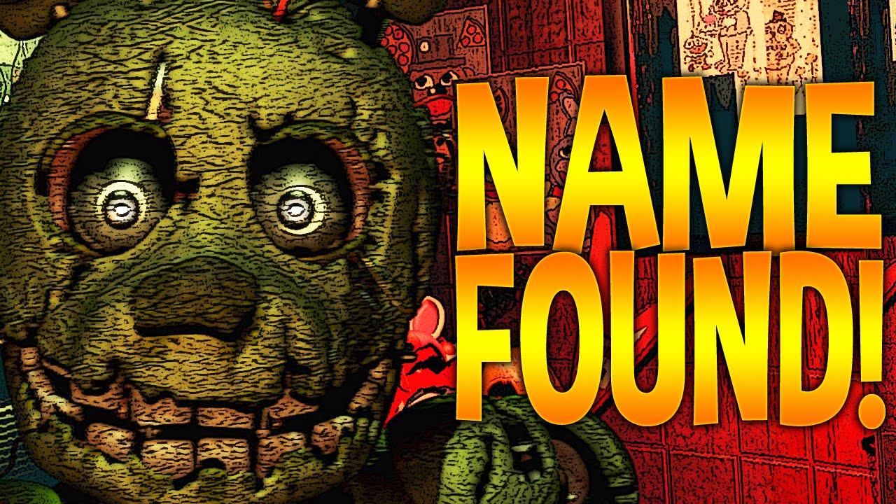 Five Nights at Freddy's 3 theories | Animatronic name found: 