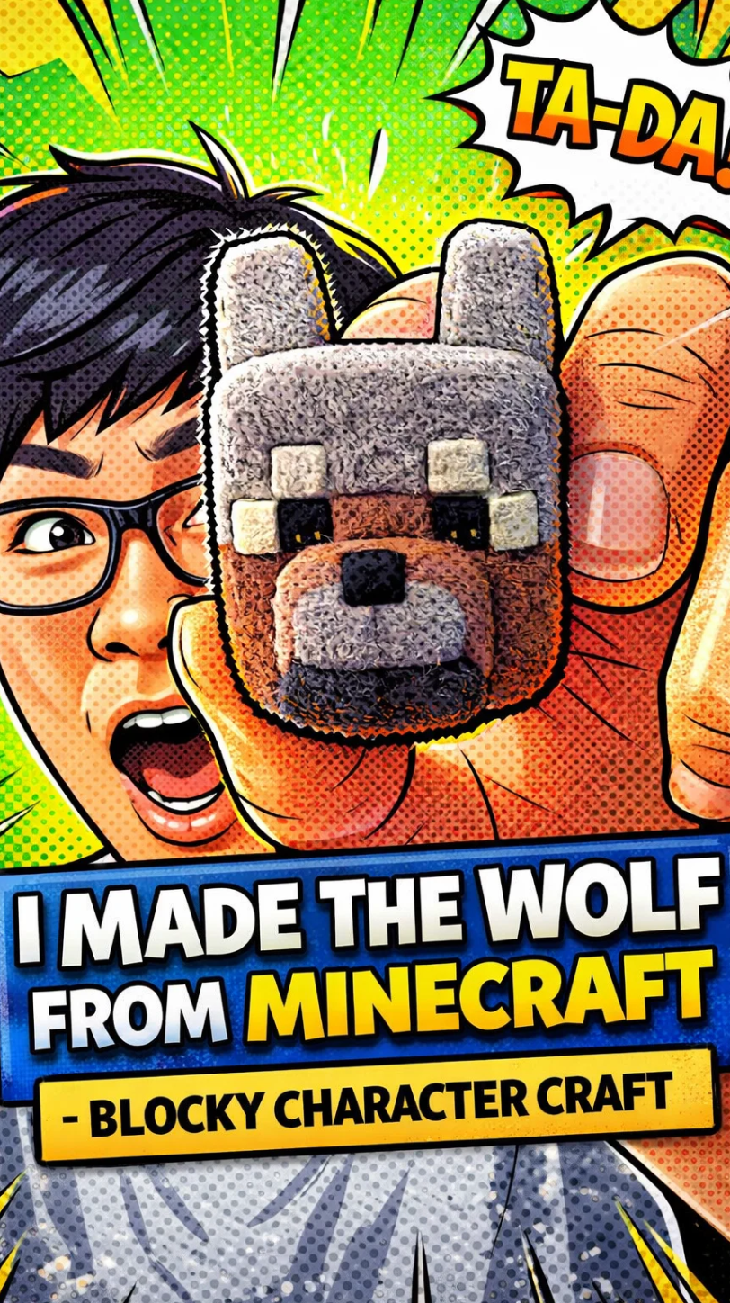 I made the wolf from Minecraft – blocky character craft