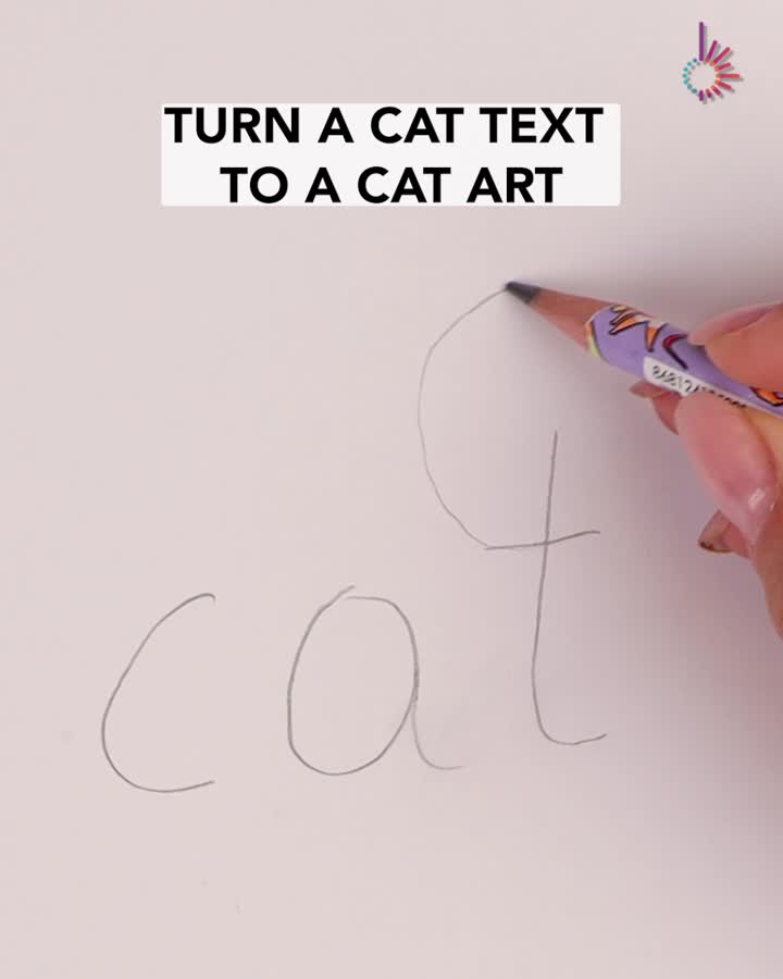 Clever cat art hack 😻🖍️