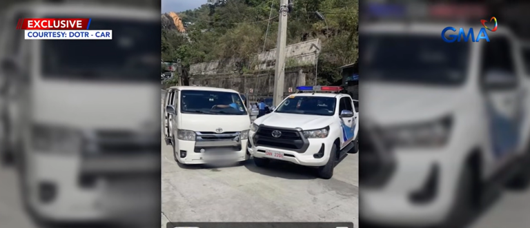 Van driver with no license leads LTO on car chase on Kennon Road