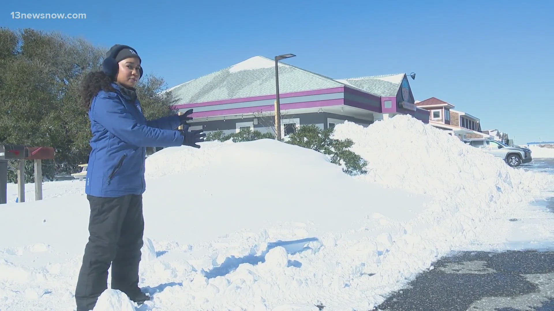 Outer Banks digging out of the snow after weekend winter storm
