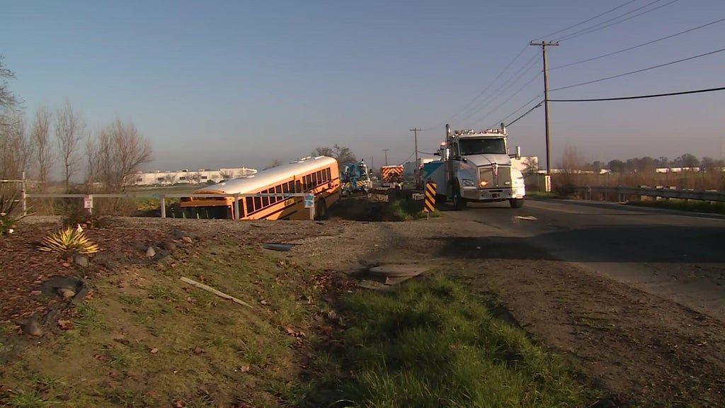 School bus crashes into small creek in Sacramento, all children safe