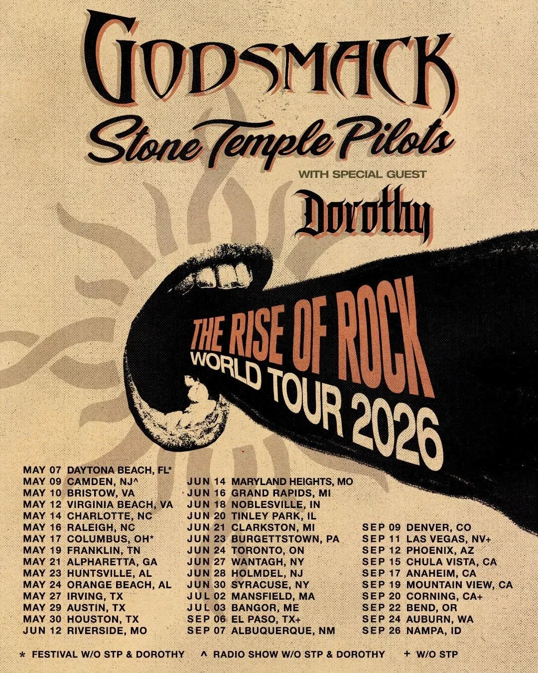 Godsmack announce 2026 North American tour with Stone Temple Pilots ...