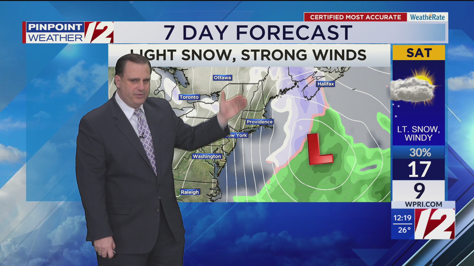 WPRI 12 weather forecast for 2/2/26: Not as cold during the work week