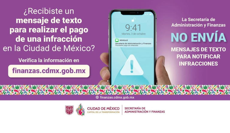 CDMX alerta por mensajes falsos de multas de tránsito; advierte posible ...