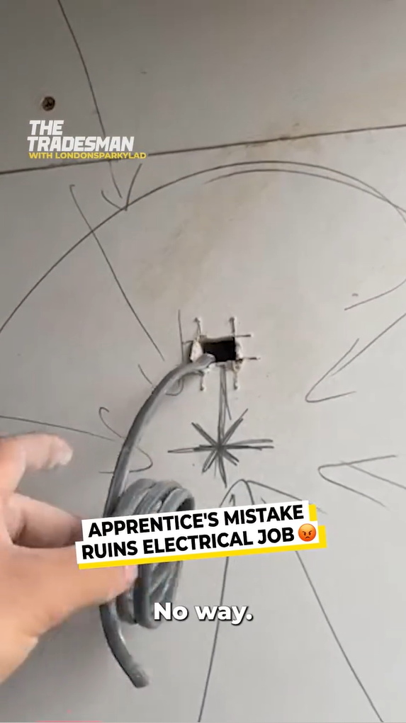 Apprentice's mistake ruins job